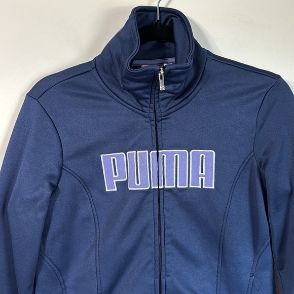 Puma Y2K Fleece Lined Full Zip Warm Cell Jacket Navy M - Picture 4 of 13